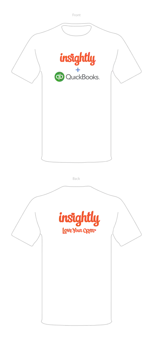 Insightly + Quickbooks Online Promotional T-shirt project image