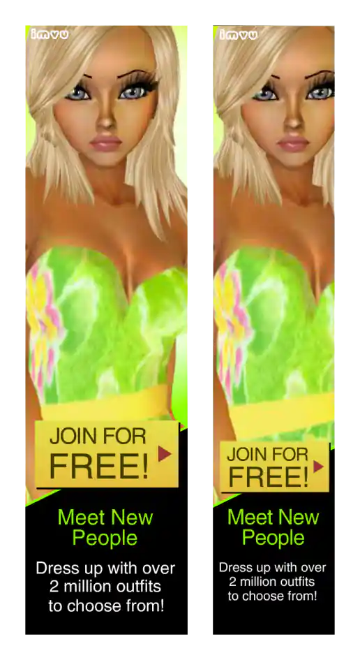 IMVU “Spring Fashion” Skyscrapper Banner Ads project image