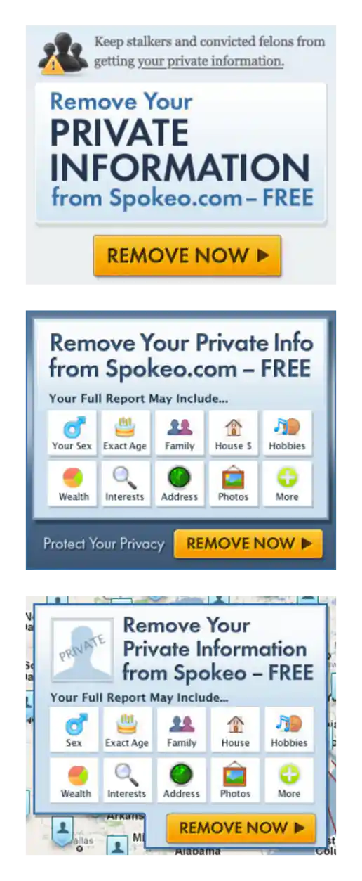 Reputation.com “Remove Your Spokeo Information” Banner Ad Directions