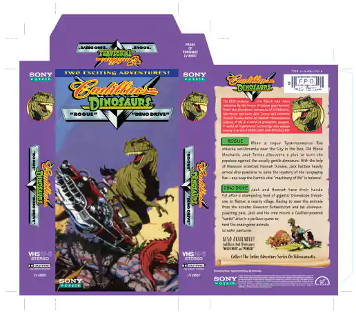 Sony Wonder Cadillacs And Dinosaurs VHS Jacket for Rogue and Dino Drive project image