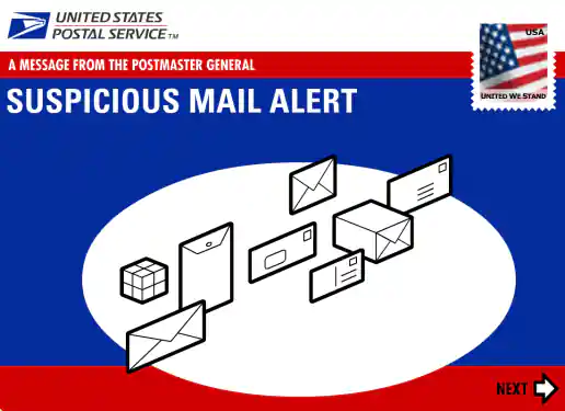 USPS “Suspicious Mail Alert” Public Service Announcement (PSA) Flash Application project image