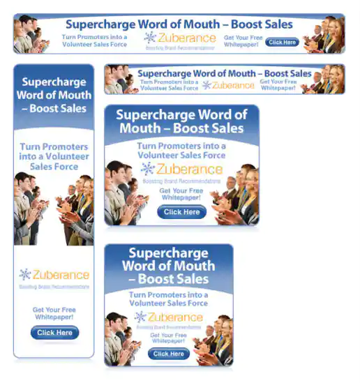 Zuberance “Supercharge Word of Mouth” Banner Ads